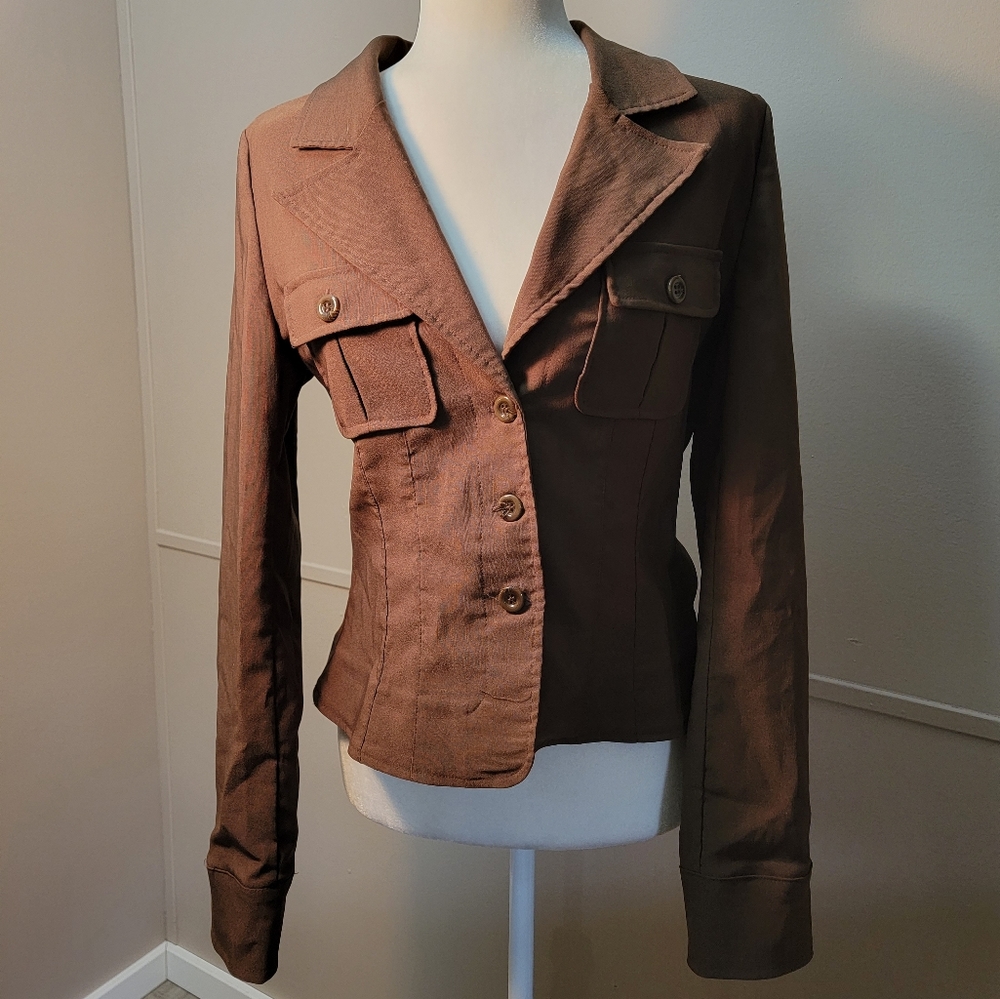 NWT Brown Stretch Blazer